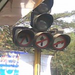 Le feu sur MG Road, Pune Signal at MG Road