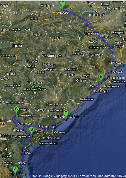 train tirupati Un train indien parcourt 980km dans la mauvaise direction